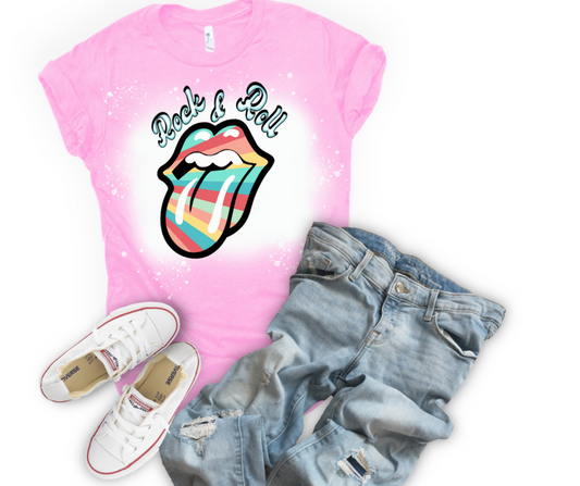 Rock & Roll Bleached Tee