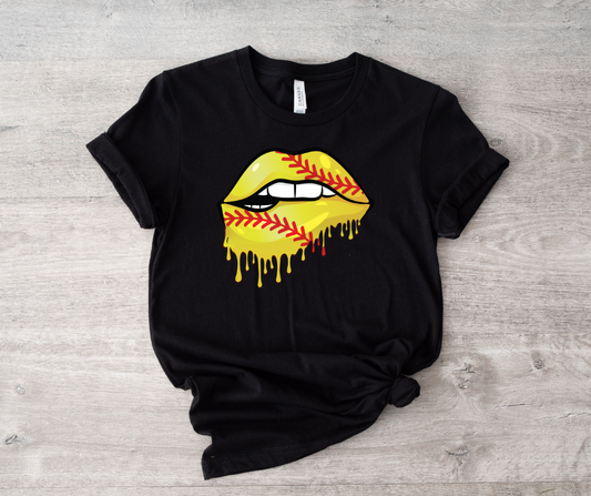 Softball Lips Tee